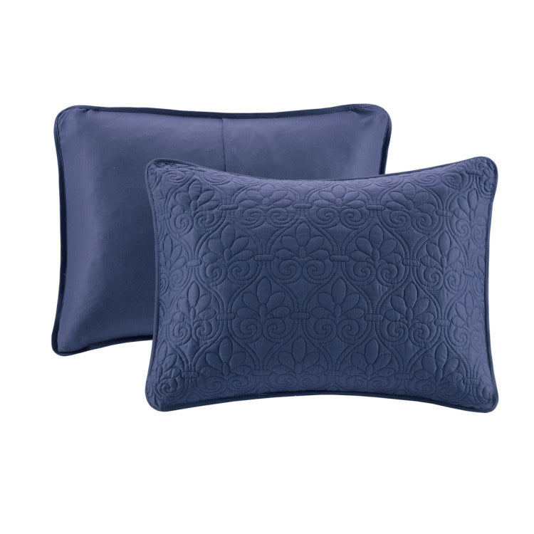 Reversible Bedspread Set Navy King