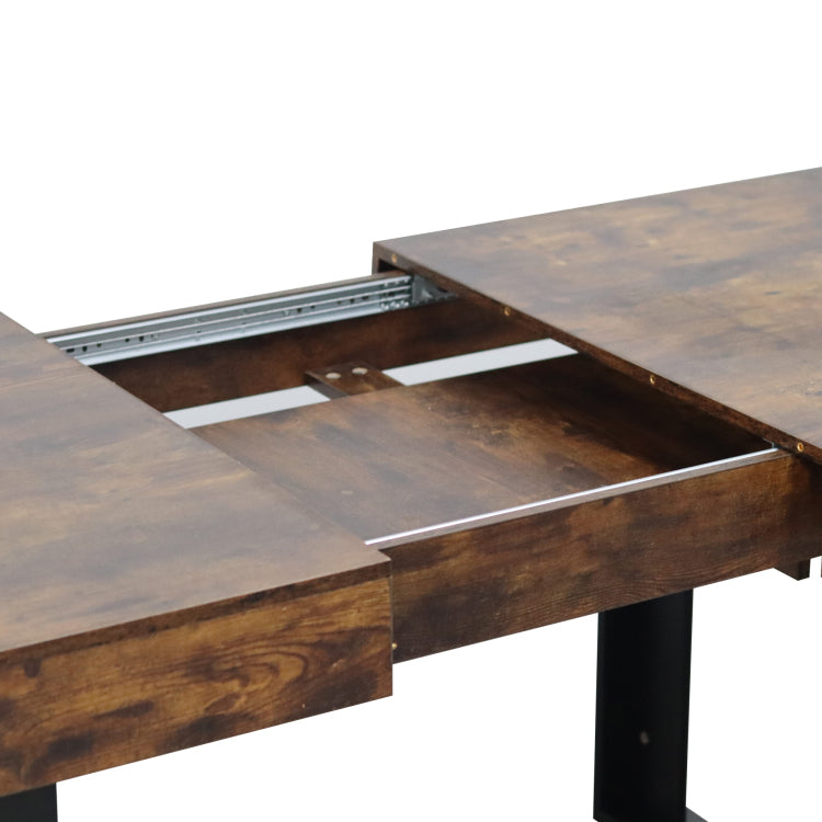 Extendable Dining Room Table For 6 8 10, Modern Farmhouse Wooden Kitchen Expanding Table, Long Large Expandable Dining Room Conference Table