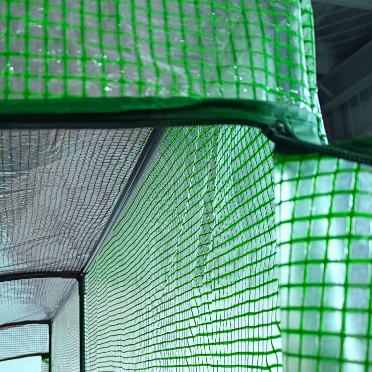 Outsunny 7' X 3' X 7' Lean To Greenhouse, Walk In Green House, Plant Nursery With 2 Roll Up Doors And Windows, Pe Cover And 3 Wire Shelves, Green