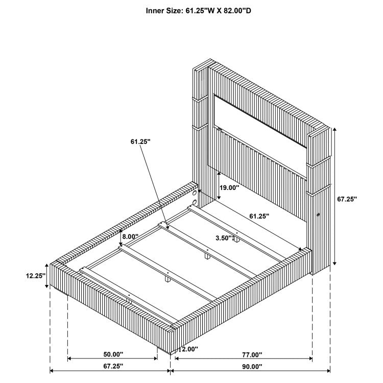Haven Grey Upholstered Queen Bed