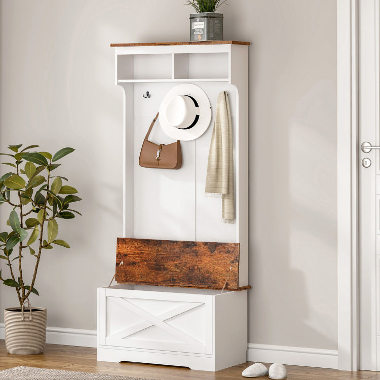 Wardrobe, Home Wardrobe, Bedroom Storage, Minimalist Coat Rack, Vintage White