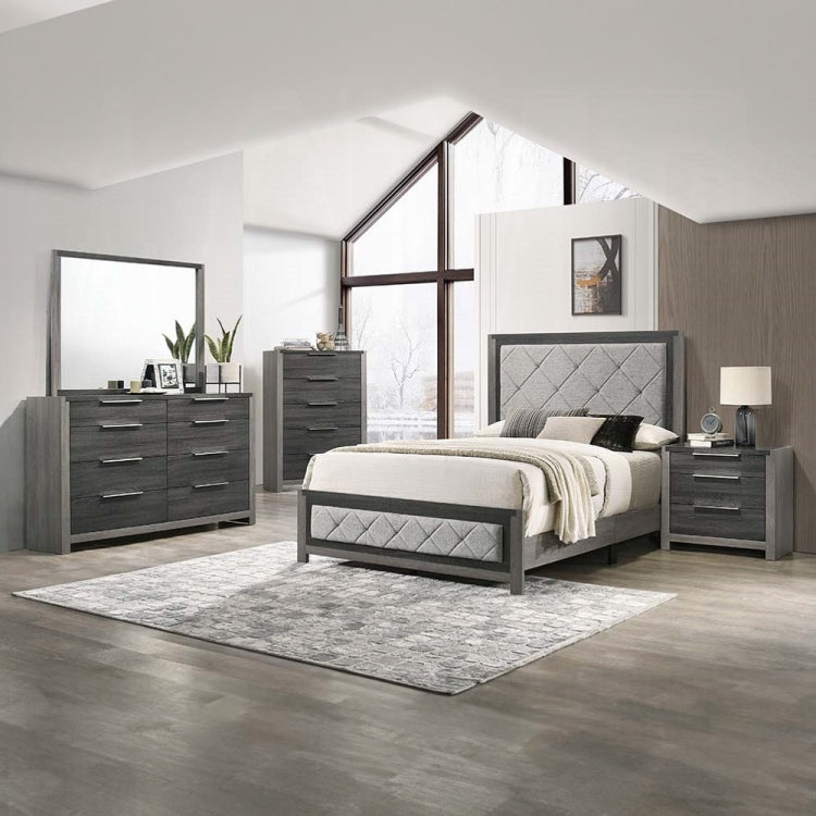 Contemporary Gray Finish 3 Drawers Nightstand Wooden 1Pc Bedroom Furniture Bedside Table