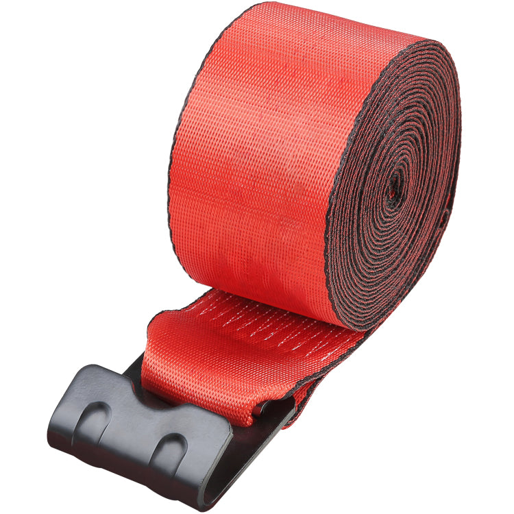 Winch Straps, 4" X 30', 6000 Lbs Load Capacity, 18000 Lbs Breaking Strength, Truck Straps With Flat Hook, Flatbed Tie Downs Cargo Control For Trailers, Farms, Rescues, Tree Saver, Red 10 Pack