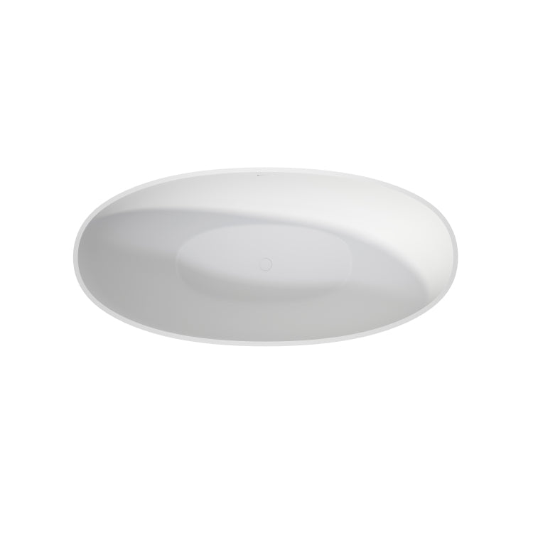 65" Premium Solid Surface Deep Soaking Bathtub