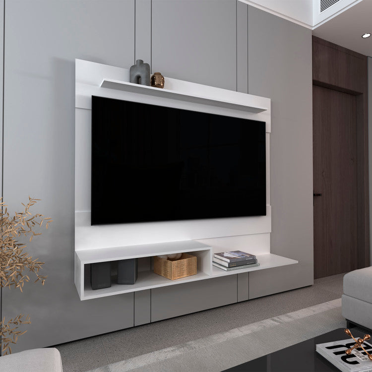 Floating Entertainment Center For Tv S Up 55", Space For Tv, One Superior Shelf, Two Shelves