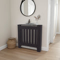 Radiator Cover Cabinet, 1 Shelf, Black Wengue
