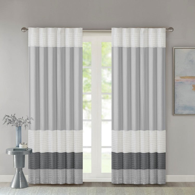 Polyoni Pintuck Curtain Panel Only 1 Pc Panel