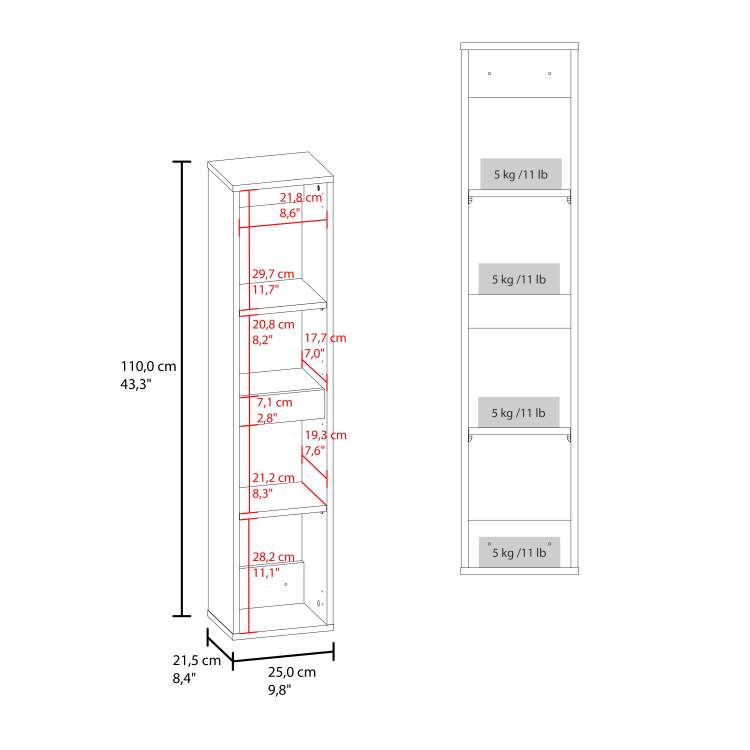 Light Beige And White 2 Door Wall Cabinet