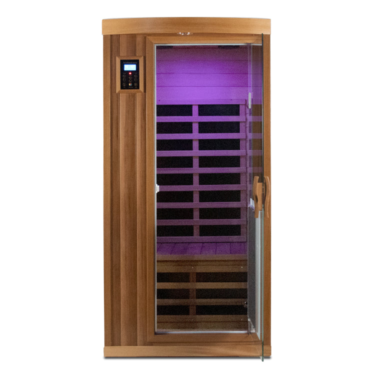 Low Emf One Person Far Infrared Red Cedar Deluxe Indoor Sauna Room