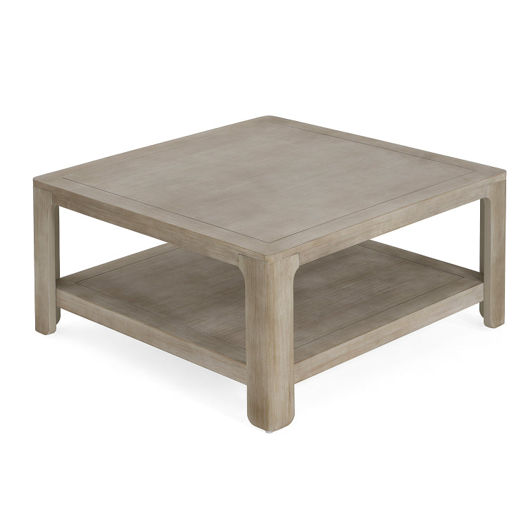 Square Coffee Table With Storage,Light Ash