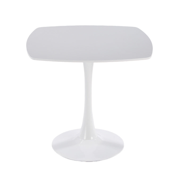 31.5 Inch White Square Dining Table For 2 4 Person, Mid Century Modern Tulip Table With Sturdy Metal Pedestal Base, 0.71" Thickened Mdf Tabletop For Small Space, Apartment, Kitchen, Bistro & Office