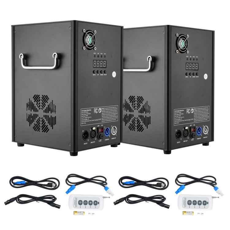 Cold Spark Firework Machinex2 700W 6.6 16.4Ft Stage Dj Wedding Event Party