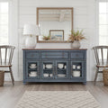 Americana Buffet Server Cabinet, No Assembly Required, Corduroy Blue Finish