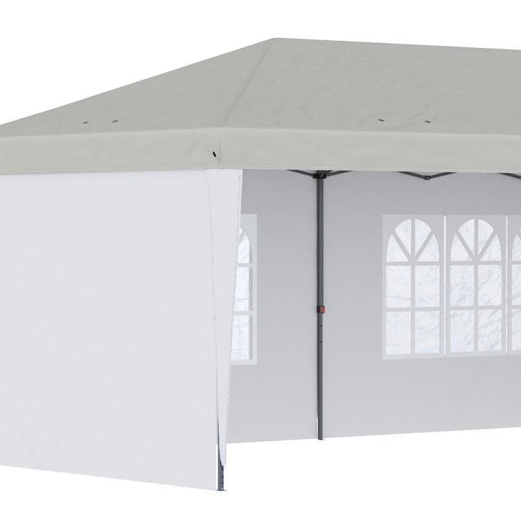 Outsunny 10' X 20' Pop Up Canopy Tent With 4 Sidewalls, Heavy Duty Tents For Parties, Outdoor Instant Gazebo With Carry Bag, For Outdoor, Garden, Patio, White