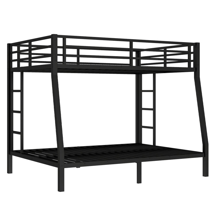 Metal Full Xl Over Queen Bunk Bed For Teens And Adults,Space Saving Noise Reduced No Box Spring Needed
