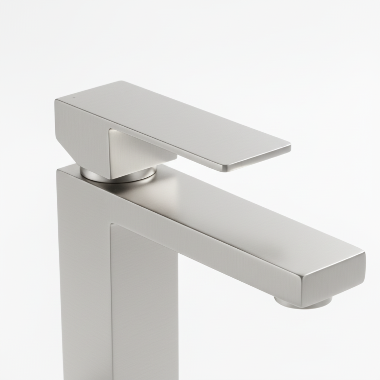 Single Handle Bathroom Faucet Lavatory Faucet Stainless Steel Single Hole T20, Brushed Nickel
