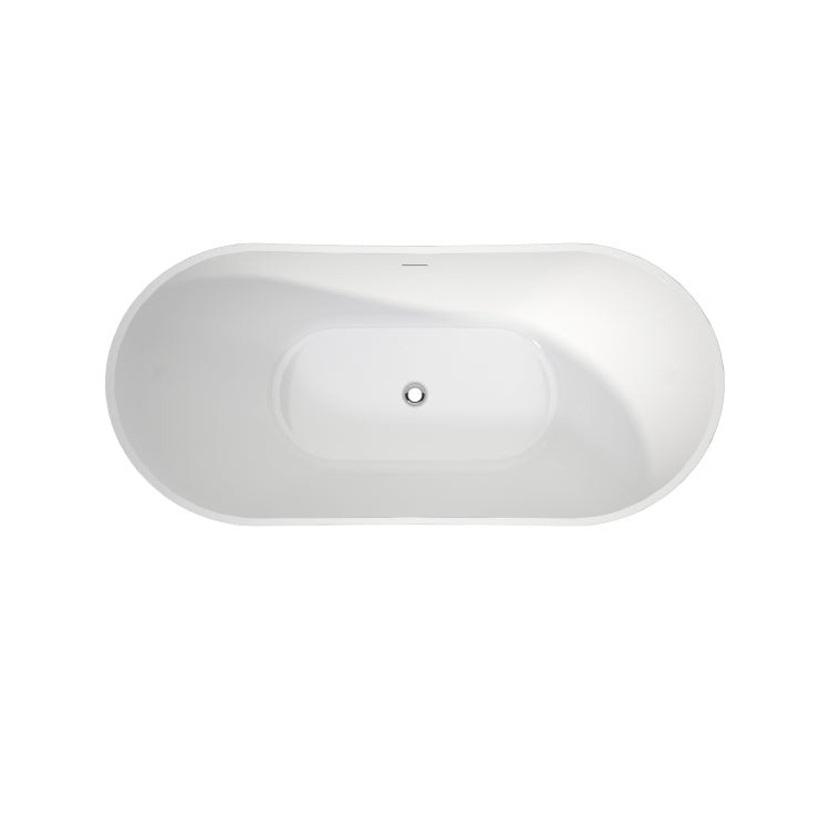 60 29 Inch Upgrade Acrylic Free Standing Bath Tubs, Stand Alone White Soaker Tub