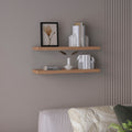 Ecco 31.5" Wide Floating Shelves Set Of 2, Shelves For Wall Decor For Bedroom, Bathroom Storage Shelves, Book Shelves For Living Room