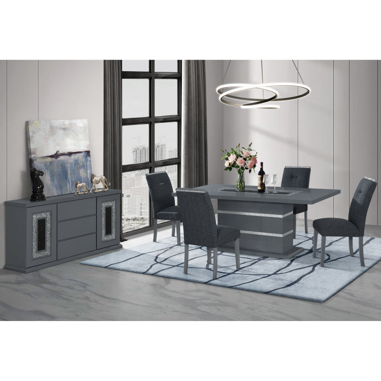 Ariya Dark Grey 2Pk Dining Chair