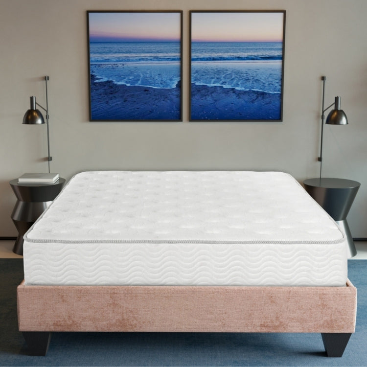 Premium 9 In. Medium Pocket Spring Mattress Full Size, White