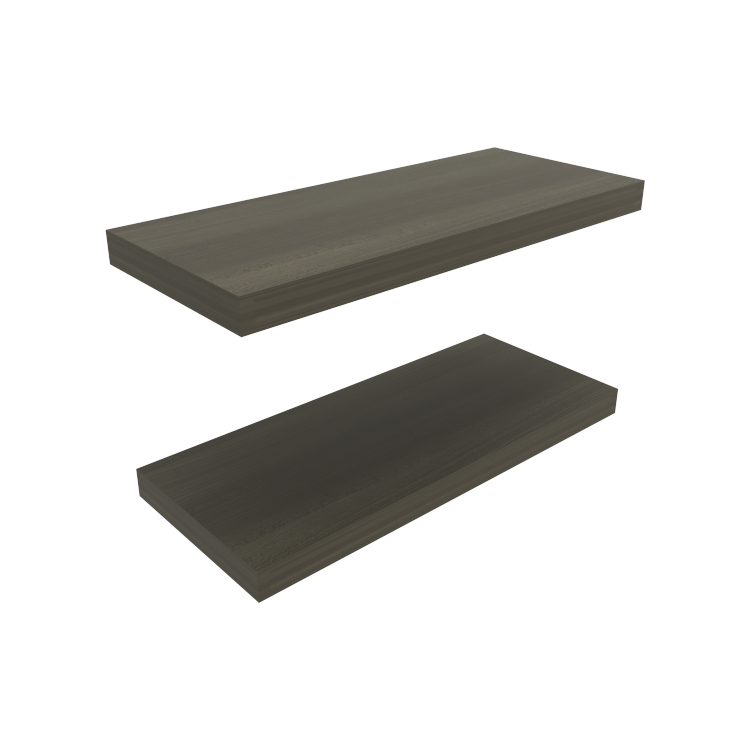 Floating Shelves, Olive, 2 Shelves, 1.50" H