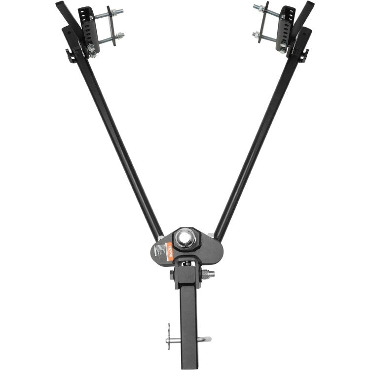 Weight Distribution Hitch, 1,500 Lbs Weight Distributing Hitches Kit With Sway Control For Trailer, 2 In Solid Steel Shank, 2 5 16 In Alloy Steel Ball, Powder Coated Load Leveling Hitch, Black
