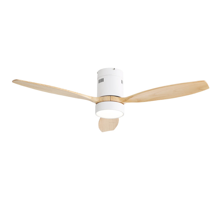 Same As W882P244711 52 Inch Flush Mount Dc 3 Solid Wood Fan Blade Noiseless Reversible Motor Remote Control With Light