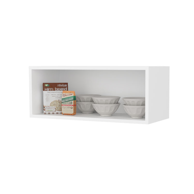 Hard Rock Wall Cabinet In Melamine With Open Storage