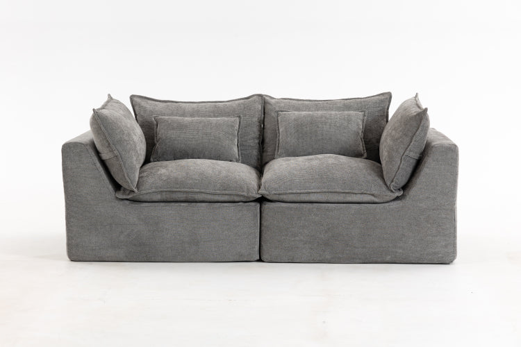 74.8" Width Cloud Couch Oversized Modular Sectional Sofa True Relax Comfy Couches Wide&Deep Seat Sofas For Living Room Furniture Sets, 2Seat