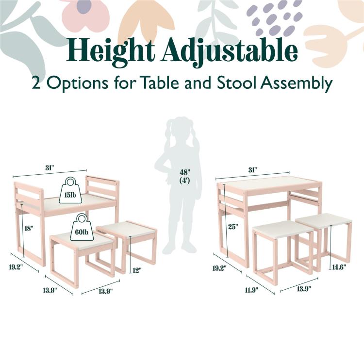 Signy 3 Piece Kids Activity Table Set