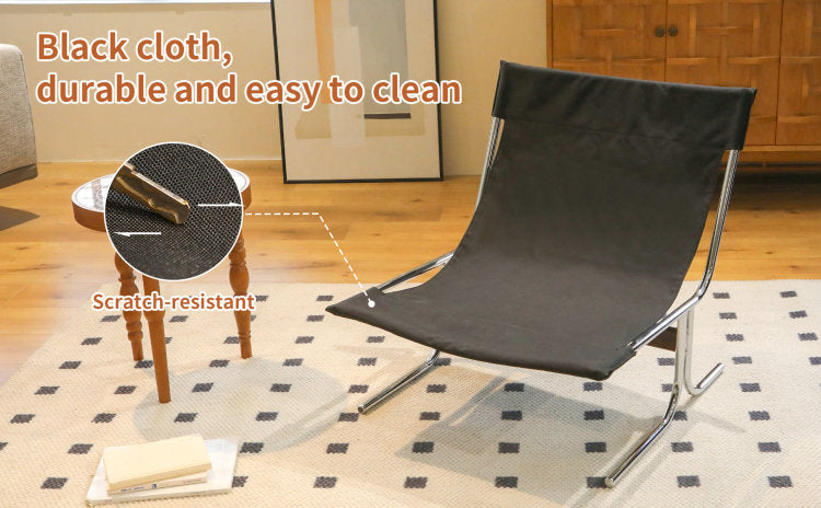 Leather Armchair, Modern Accent Chair High Back, Living Room Chairs With Metal Legs And Soft Padded, Sofa Chairs For Home Office,Bedroom,Dining Room Black 1Pc
