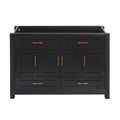 48" Black Bathroom Vanity.Abundant Storage Cabinet 4 Soft Close Doors And 4 Drawers Excluding The Ceramic Basin