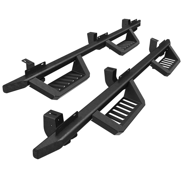 Running Boards For 07 18 Jeep Wrangler Jk 4 Doors Black Powder Coated Side Steps