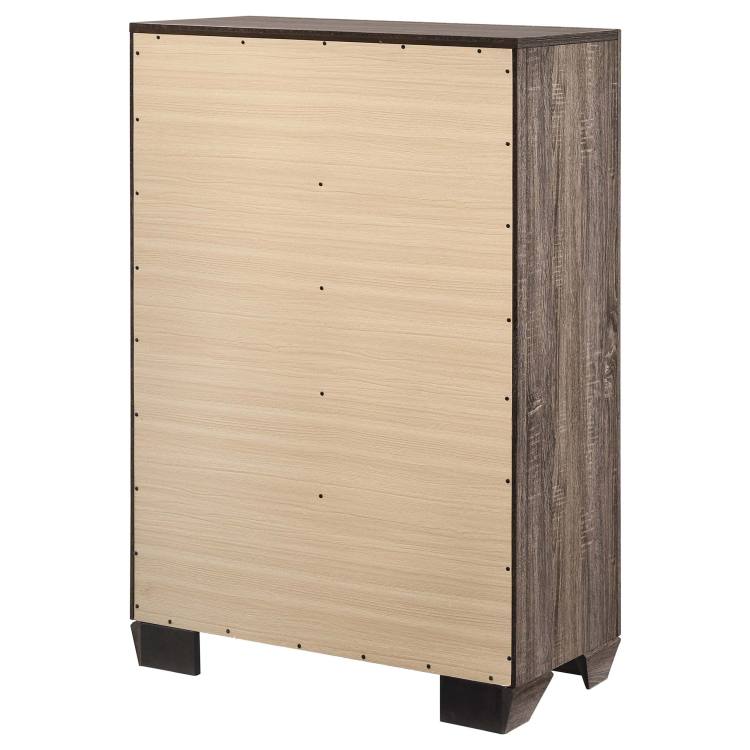 Harrison Washed Taupe 5 Drawer Bedroom Chest