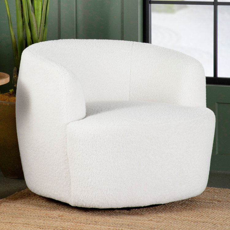 Denae Natural Upholstered Swivel Chair