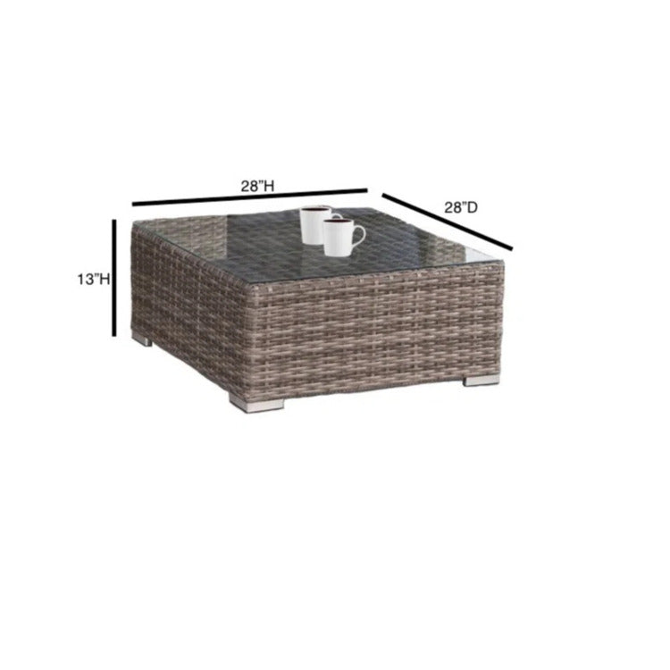 Ready To Use 6 Seater Rattan Wicker Outdoor Lounge Set With Cushions