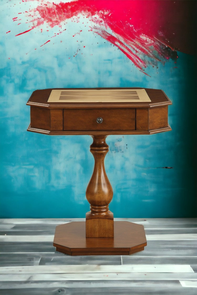 Bishop Cherry Finish Reversible Chess Checker Game Table W Game Tray Chess Fingures Not Included