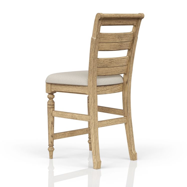 Ladder Back Counter Stool Caramel Finish