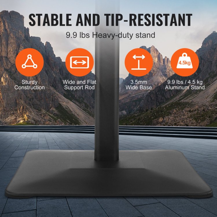 Pedestal Sign Holder, 11 X 17 Inch Vertical And Horizontal Adjustable Poster Stand, Heavy Duty Floor Standing Sign Holder With Metal Base For Display, Advertisement, And Outdoor, Black