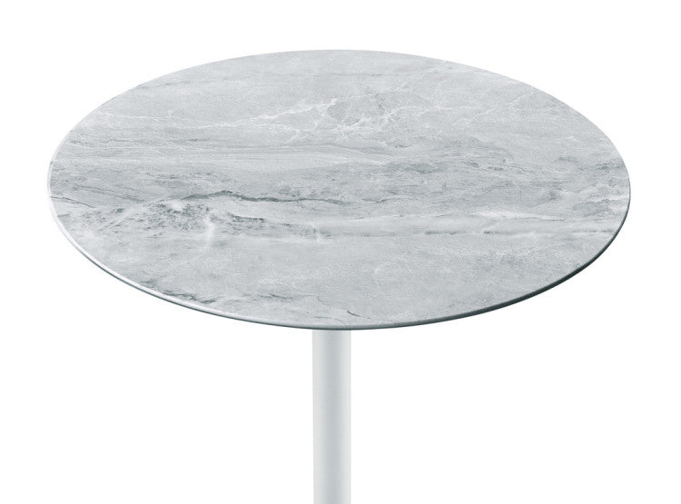 Orfeo 15.5"W End Table With Height Adjustable Gray Marble Textured Top