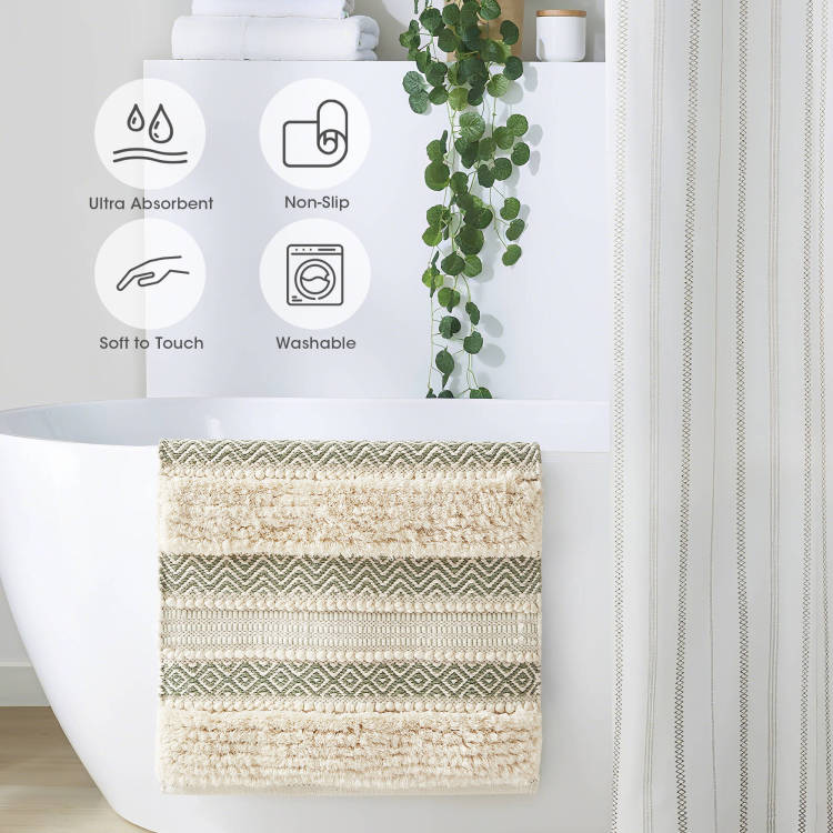 1 Piece 20X32" Bath Rug,Sage Green