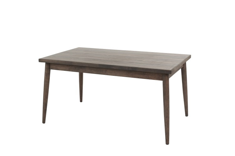 Contemporary Walnut Finish 1Pc Dining Table Only Solid Wood Rectangle Table Melamine Mdf Dining Room Furniture