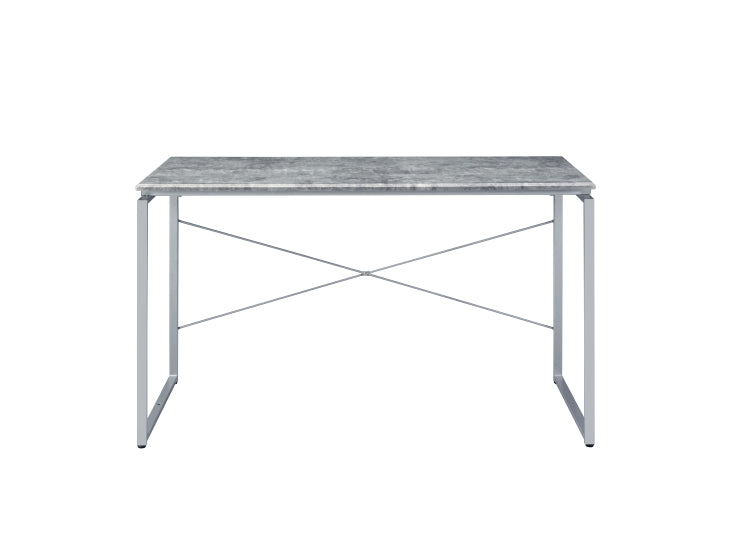 Jurgen Faux Concrete & Silver Finish Writing Desk