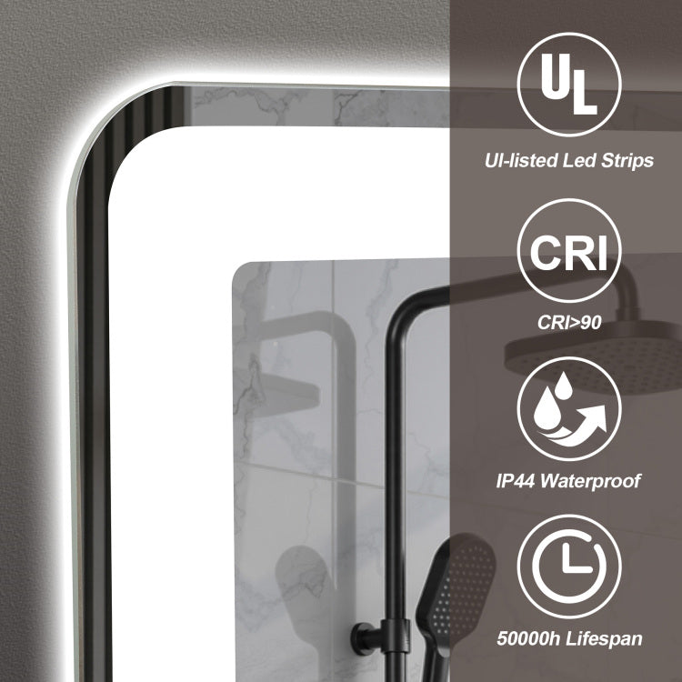 28*60Inch Led Bathroom Vanity Mirror ,Wall Mirror,Anti Fog, Dimmable,Shatter Proof Tempered Glass, Ideal For Bathroom Wall Decor, Beauty Makeup And Shaving