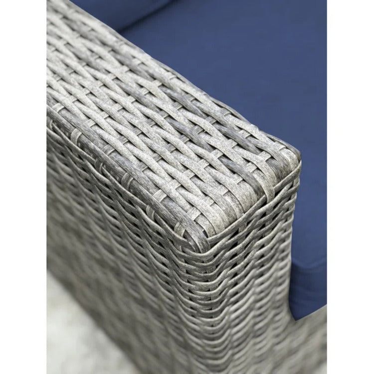 79'' Outdoor Loveseat With Durable Hdpe Wicker Frame