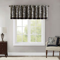 Jacquard Window Valance Black 50X18"