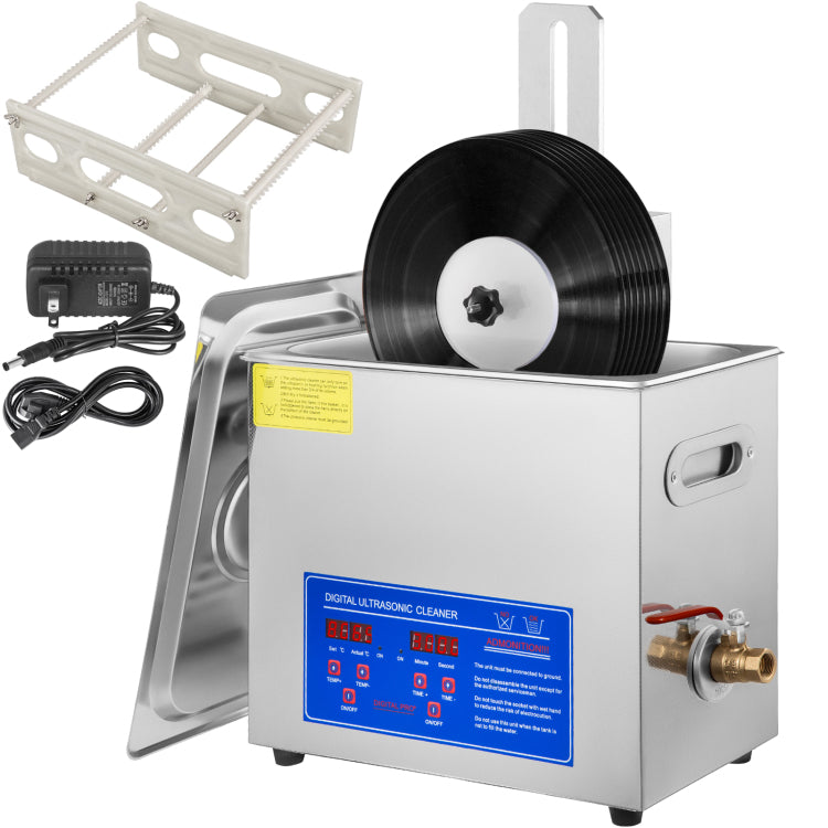 Ultrasonic Cleaner 6L Ultrasonic Vinyl Cleaner 7 12 Inch 8 Records Ultrasonic Vinyl Cleaning Machine 180W Ultrasonic Records Cleaner With Drying Rack For Home Store
