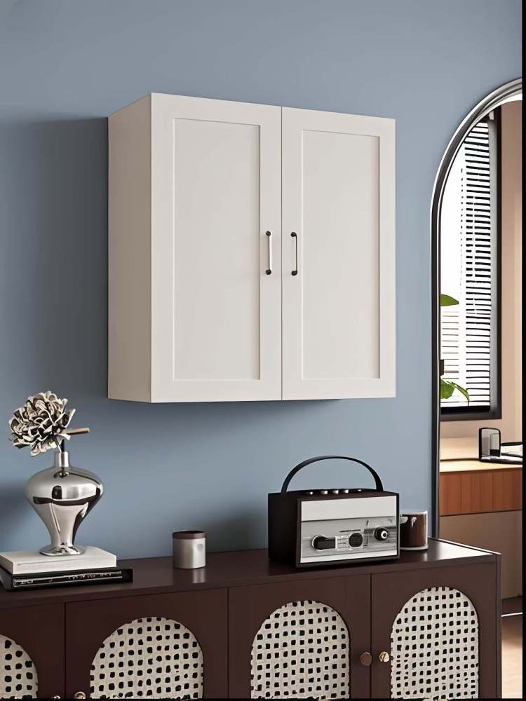 24 Inch White Shaker Double Door Wall Cabinet Solid Wood With 2 Adjustable Shelves Ready To Assemble For Kitchen,Bathroom,Laundry And Garage Storage 24"W 12"D 30"H