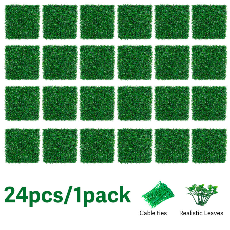 Artificial Grass Wall Panel Kit 24 Pieces Set, Realistic Milan Grass For Home & Office Decor