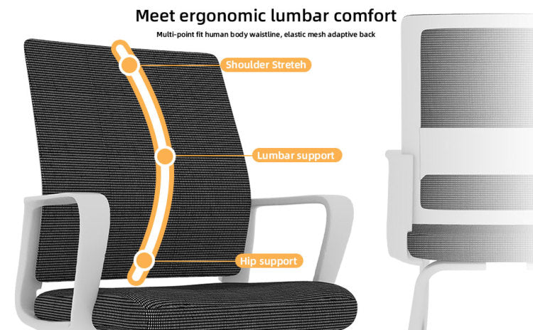 Minimalist Modern Office Chair Metal Frame, Soft & Comfortable, Home & Office Use, Multiple Colors Available